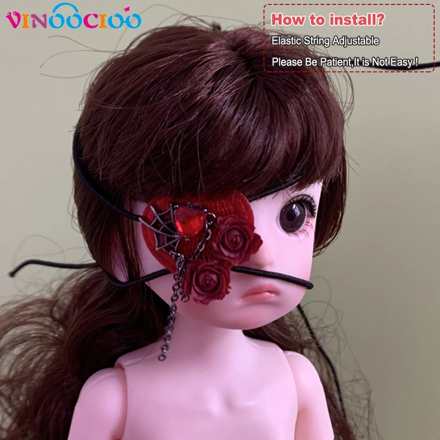 Máscara de ojos para muñecas BJD, accesorios para fotografía de muñecas BJD, Rubine, Rose, Eyepatch, BJD, SD, DK, DZ, AOD, DD, 1/3, 1/4, 1/6