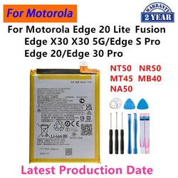 Original Battery NT50 NR50 MT45 MB40 NA50 For Motorola Moto EDGE 20 Lite/Fusion Edge X30 5G S PRO 30 Pro Phone Batteries+Tools