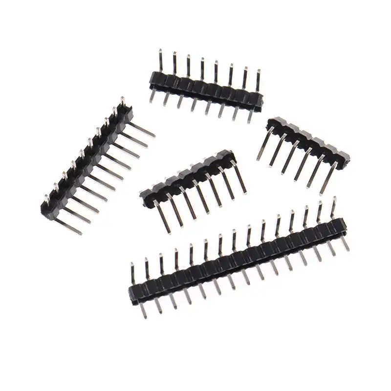 20 Stück 2mm Einreihiger Gebogener Stiftleisten-Stecker mit 2,0mm Abstand, 90 Grad, 1*3/4/5/6/8/10/40P Kupfer – Detail 5