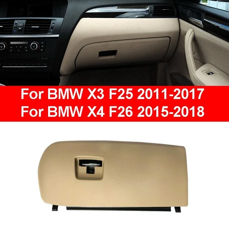For BMW X3 F25 2011- 2017 X4 F26 2015 2016 2017 2018 Car Storage Left Hand Drive Glove Box Lid Cover Lock Hole Handle Beige