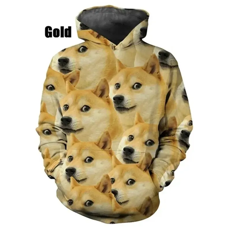 New Fashion Hot Sale 3D Cute Dog Pattern Hoodie Sweatshirts Men Women Tops Casual Long Sleeve Pullover Print Streetwear Hoodies