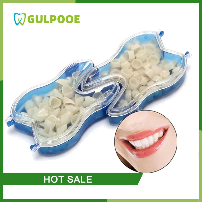 GULPOOE 50Pcs/Box Dental Temporary Crown Veneers Molar Teeth Missing Teeth Repair For Anterior Posterior Dentistry Material