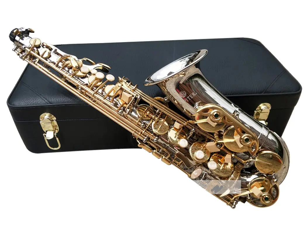 

Jupiter JAS 1100SG Alto Eb Tune Saxophone Brass Nickel Silver Plated Body Gold Lacquer Key Music Instrument E-flat Sax with Case