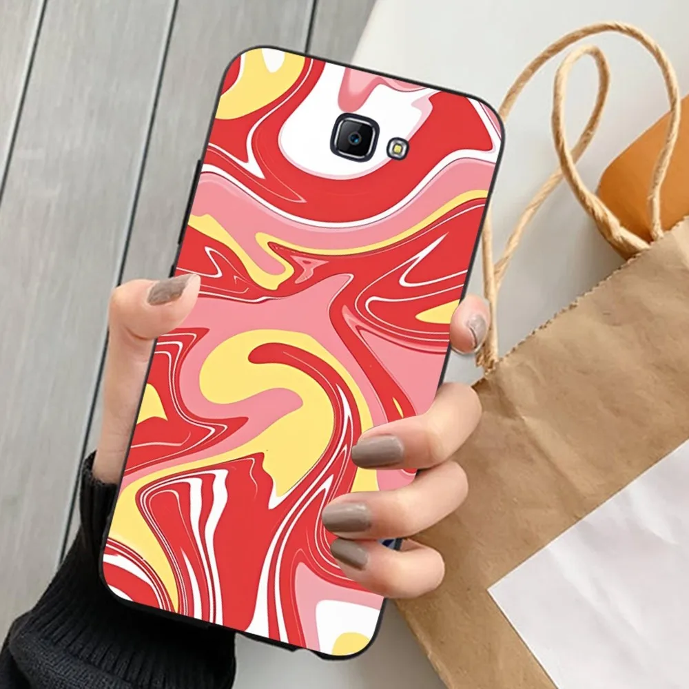 Liquid Swirl Abstract Pattern Phone Case For Samsung J 7 plus 7core J7 neo J6 plus prime J6 J4 J5 Mobile Cover