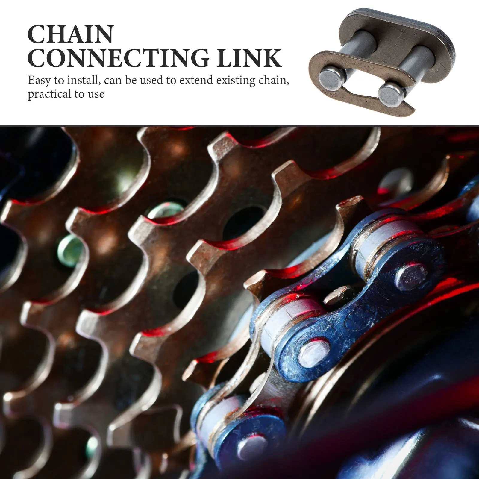 

20Pcs High Grade Roller Chain Link Motorcycles Connector Link Precision Machined Strong Replacement Roller Chain Buckle