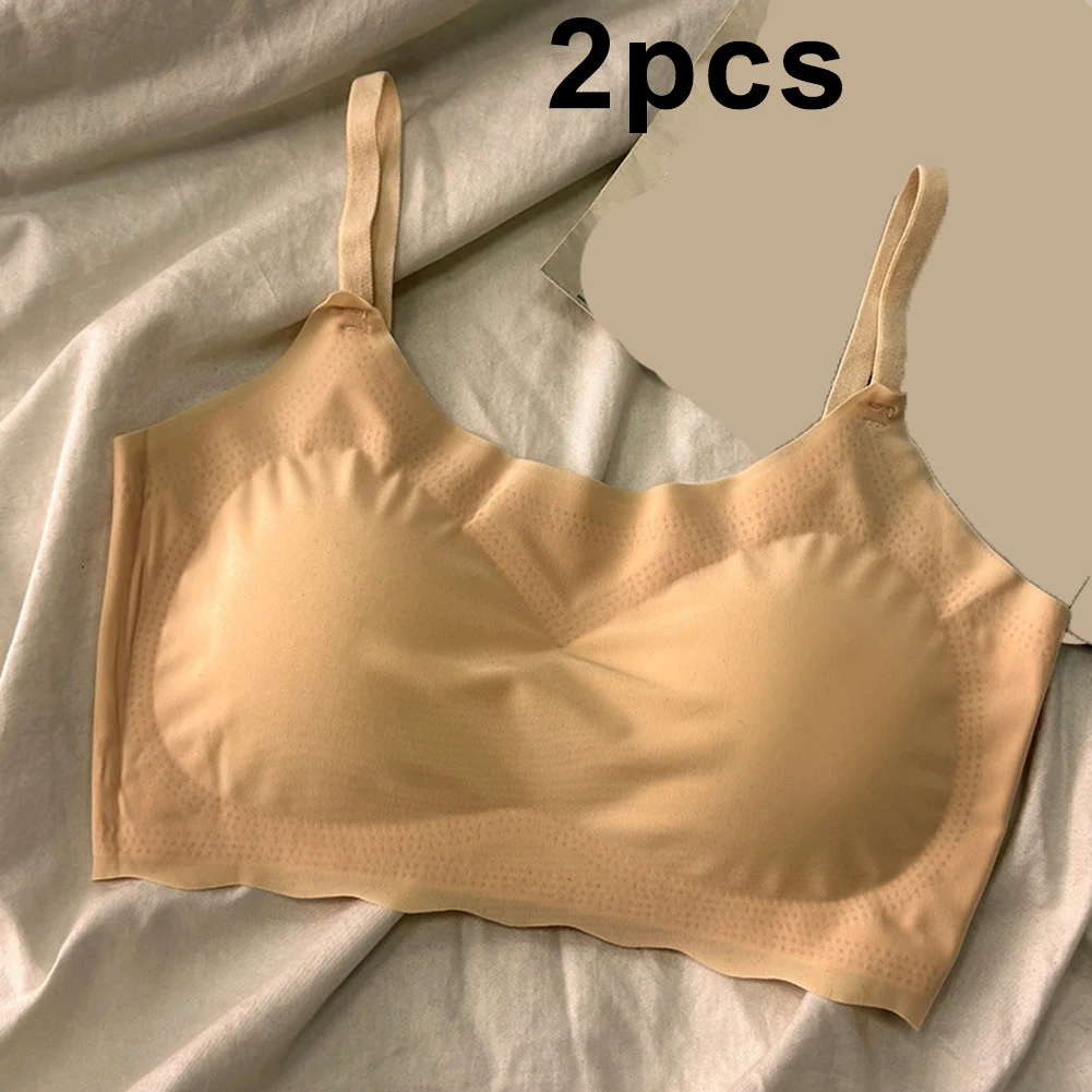 Pour un usage quotidien blanc Camisole soutien-gorge décontracté couleur unie débardeur Bandeau sous-vêtements décontractés élastique ajustement Polyester tissu