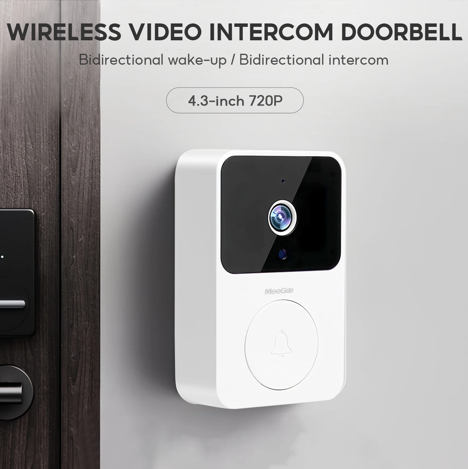 MeeGoo M17 Wireless Video Doorbell, 4.3