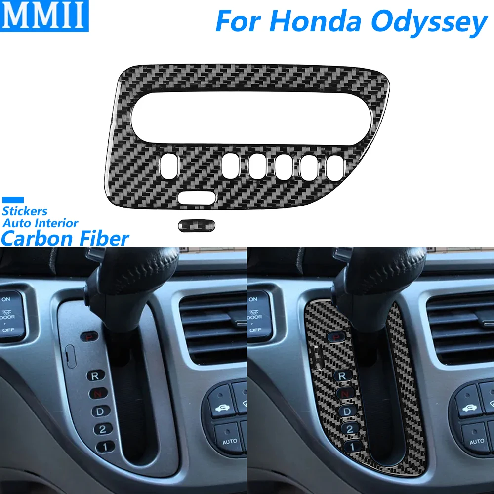 

Для Honda Odyssey 2005-2010 углеродное волокно, центральная панель управления переключением передач, накладка, аксессуары для салона автомобиля, декоративная наклейка