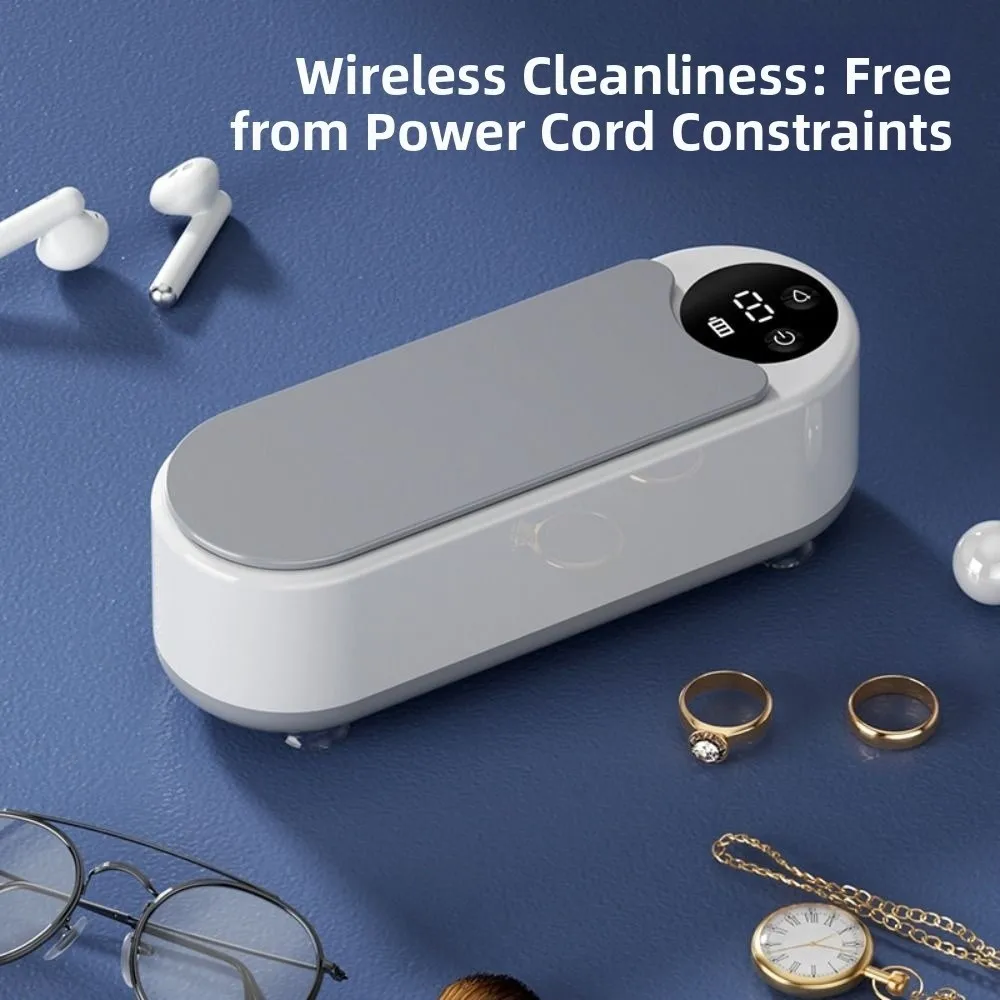 Portable Ultrasonic Glasses Cleaner Wireless Control USB Rechargeable High-Frequency Cleaner Ultrasound Vibration