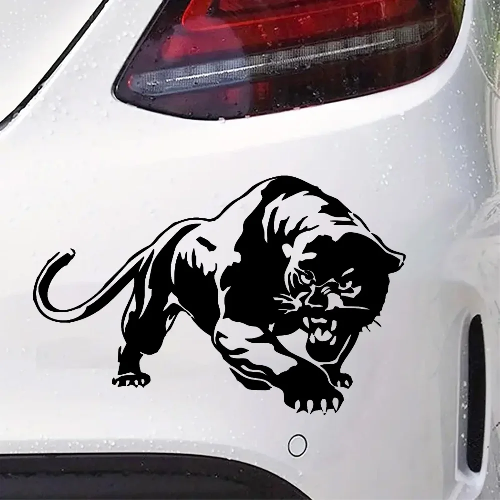 Fierce Leopard Car Stickers, 19x12cm, Scratch Blocking Sticker, Self-Adhesive Waterproof Decal, Used for Car, Laptop, Motorcycle