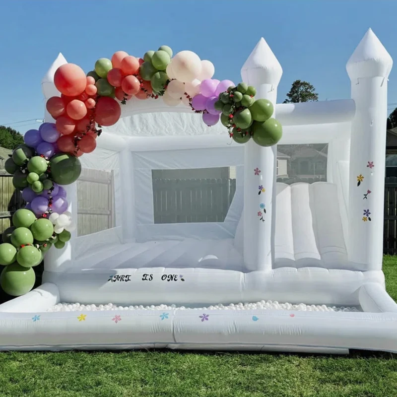 Giant Inflatable Bounce Houses Bouncy Jumping Castles With Ball Pool For Kid Children Birthday Party Wedding Decoration Outdoor