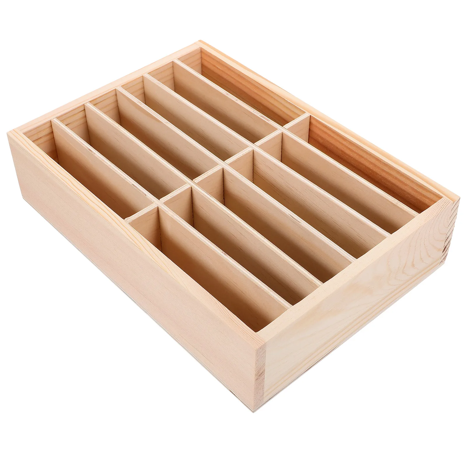 

Wooden Phone Storage Box Desktop Organizer Multi-Grid Holder For Office Meeting Room Classroom Stationery Storage Home Supplies