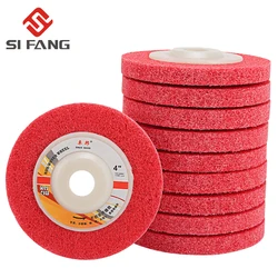 2pcs 100mm Nylon Fiber Wheel Grinding Pad Angle Grinder NonWoven Sanding Disc For Metals Wood Crafts Polishing Cheaning