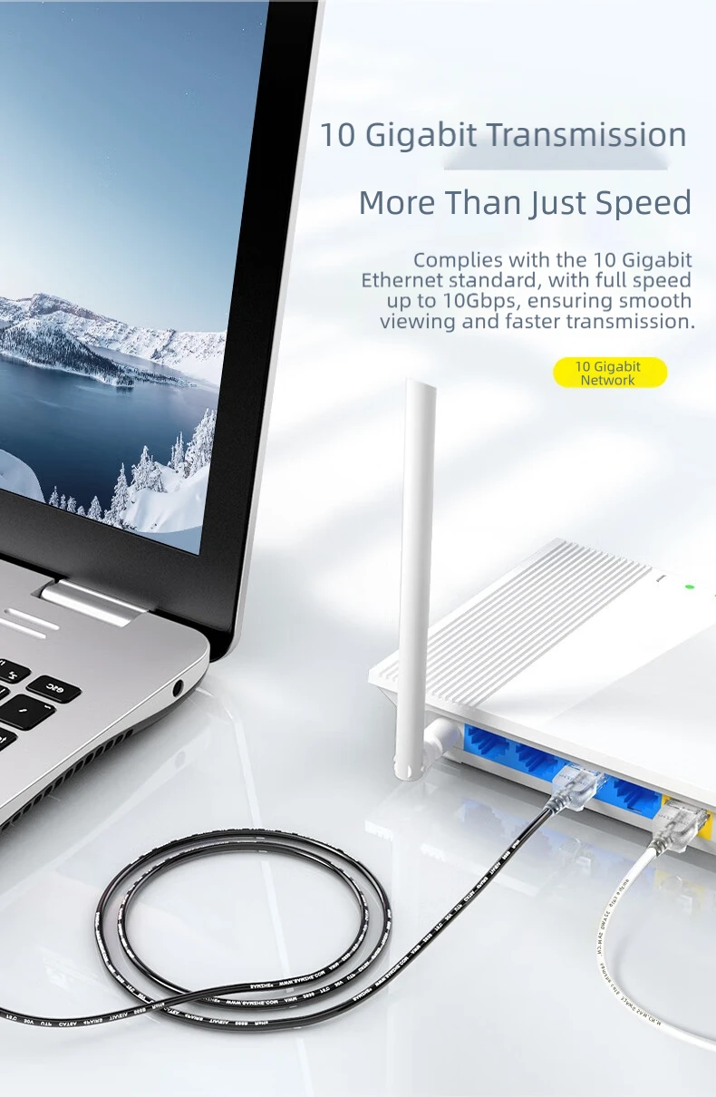 SAMZHE Cat6A Ethernet-Kabel Cat6 Lan UTP Netzwerk-Patchkabel für PS PC Internet Modem Router Gigabit Cat 6-Kabel Ethernet – Detail 5