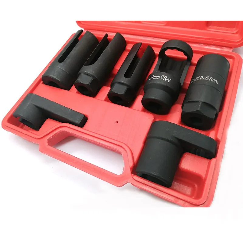 

7pcs Oxygen Sensor Sleeve Extraction Tools Vehicle Oxygen Sensor Tool New Oxygen Sensor Socket Wrench Kits