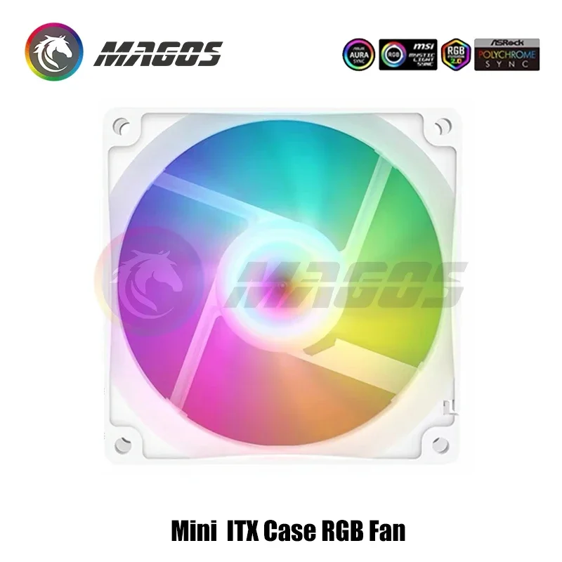ミニ ITX ケース ARGB ファン 8 センチメートル 9 センチメートル一致水/空冷ラジエーターファン 8025 9025 クーラーマザーボード 5V 同期 + 4Pin PWM