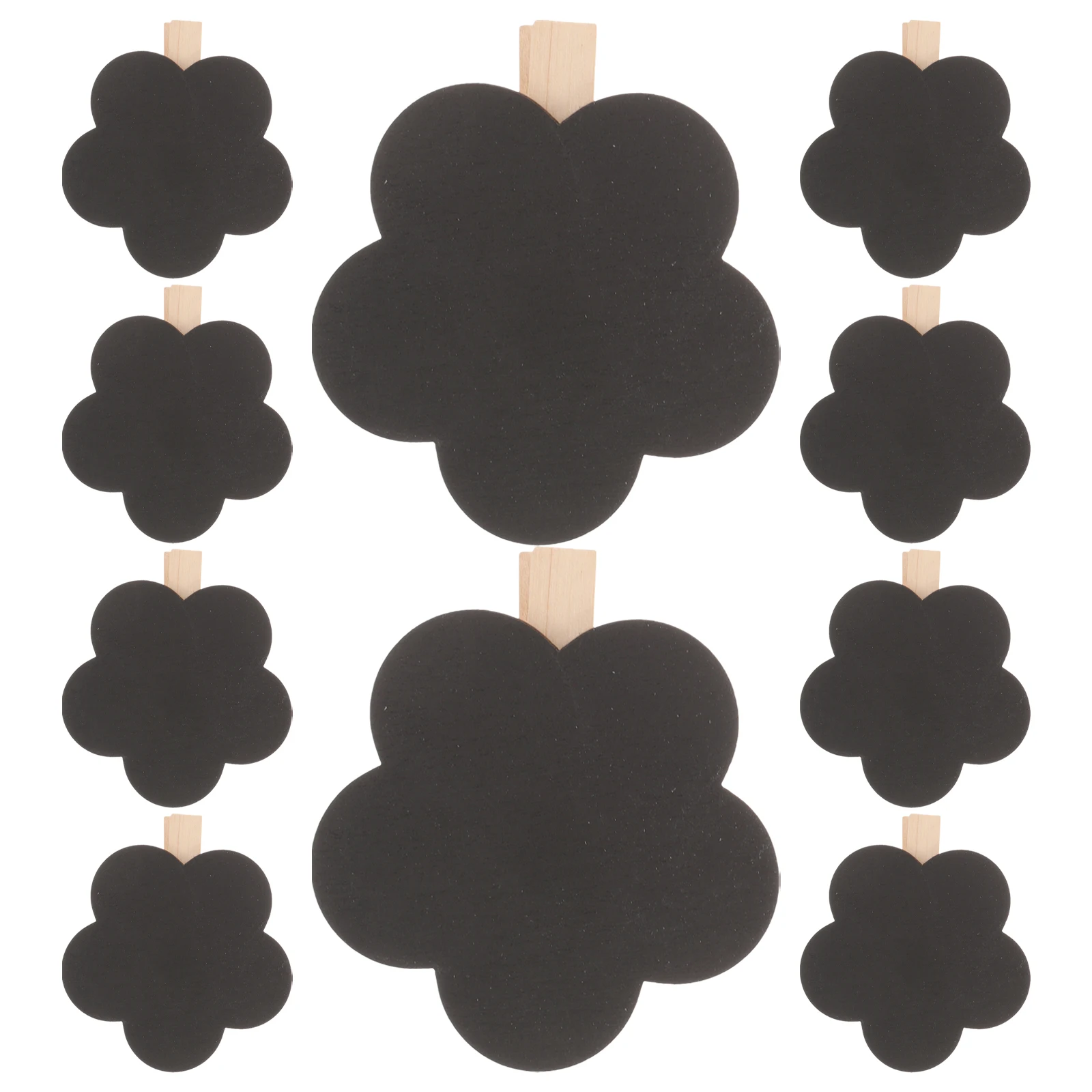 

10 Pcs Labels Wooden Message Plan Board Hanging Chalkboard Tags Blackboard Mini Signs Clip on Small Boards Clipboards Signboard