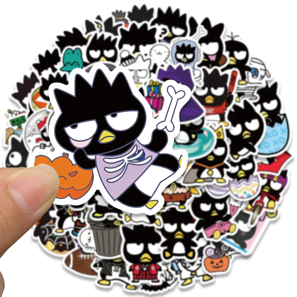 50/100PCS Sanrio Bad Badtz Maru Cool Penguin Anime Stickers Toy Decal Diary Refrigerator Laptop Car Suitcase Bike Sticker Gift