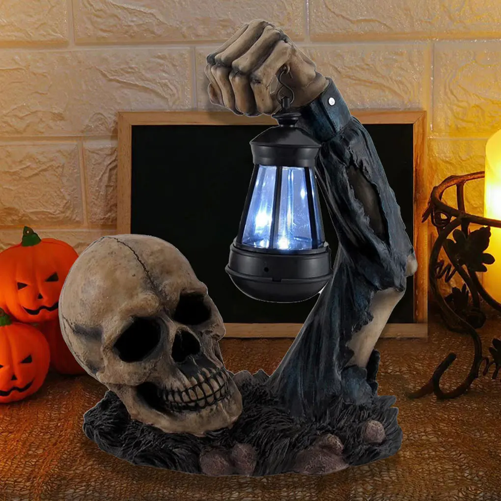 Spooky Skull Lanterns For Halloween Decorations Outdoor Spaces For Gardens Resin Crafts Lawns