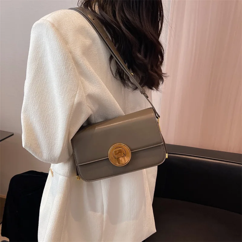 Vintage Square Bags for Women Crossbody Handbag PU Leather Shoulder Women\'s Bags Simplicity Fashion Design Ladies New Purse