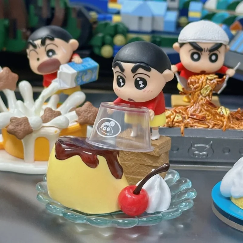 リーメント クレヨンしんちゃん オリジナル ブラインドボックス クッキングシリーズ コレクタブルフィギュア デスクトップオーナメント ルームデコレーション ギフト カスタムフィギュア