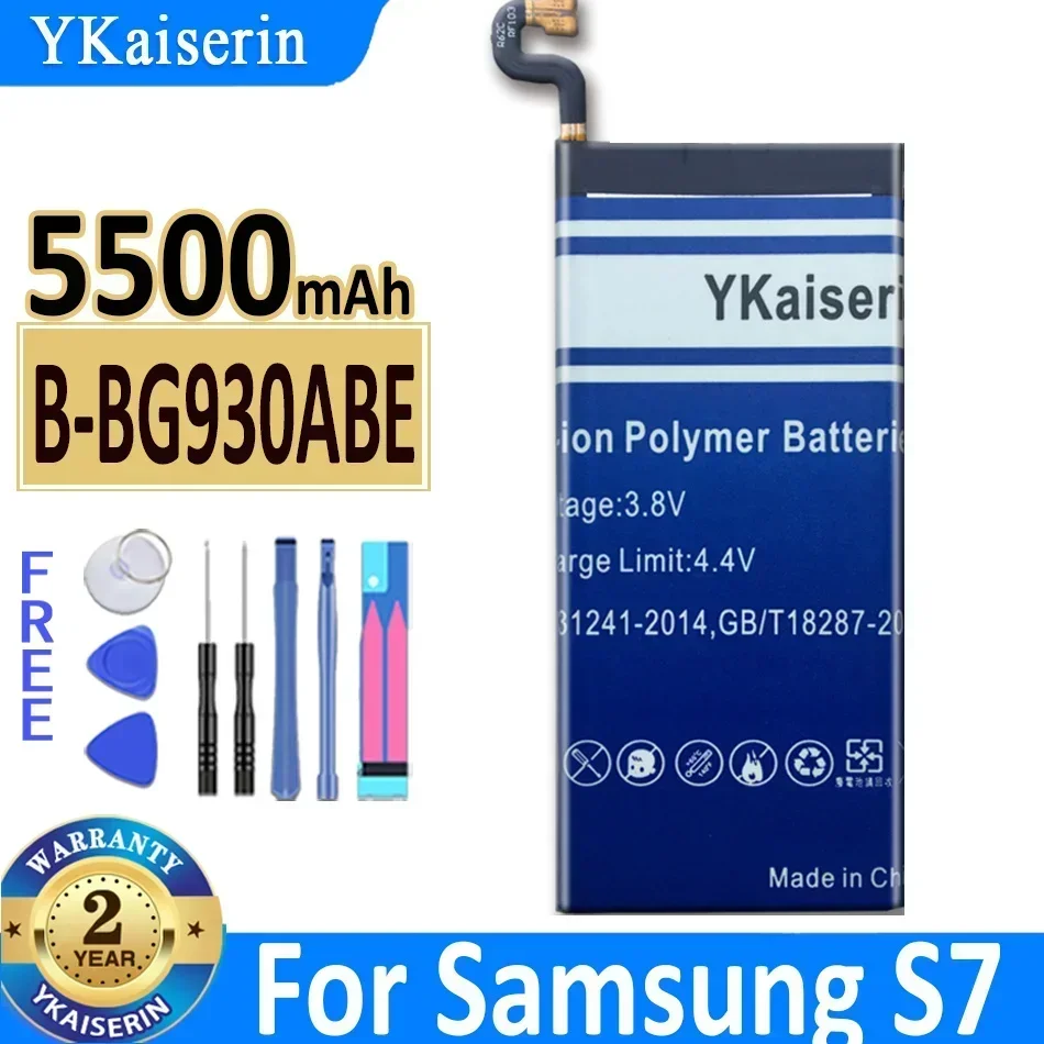 YKaiserin EB-BG930ABE 5500mAh Battery for Samsung GALAXY S7 G9300 G930F G930A G9308 SM-G9300 Replacement Free Tools