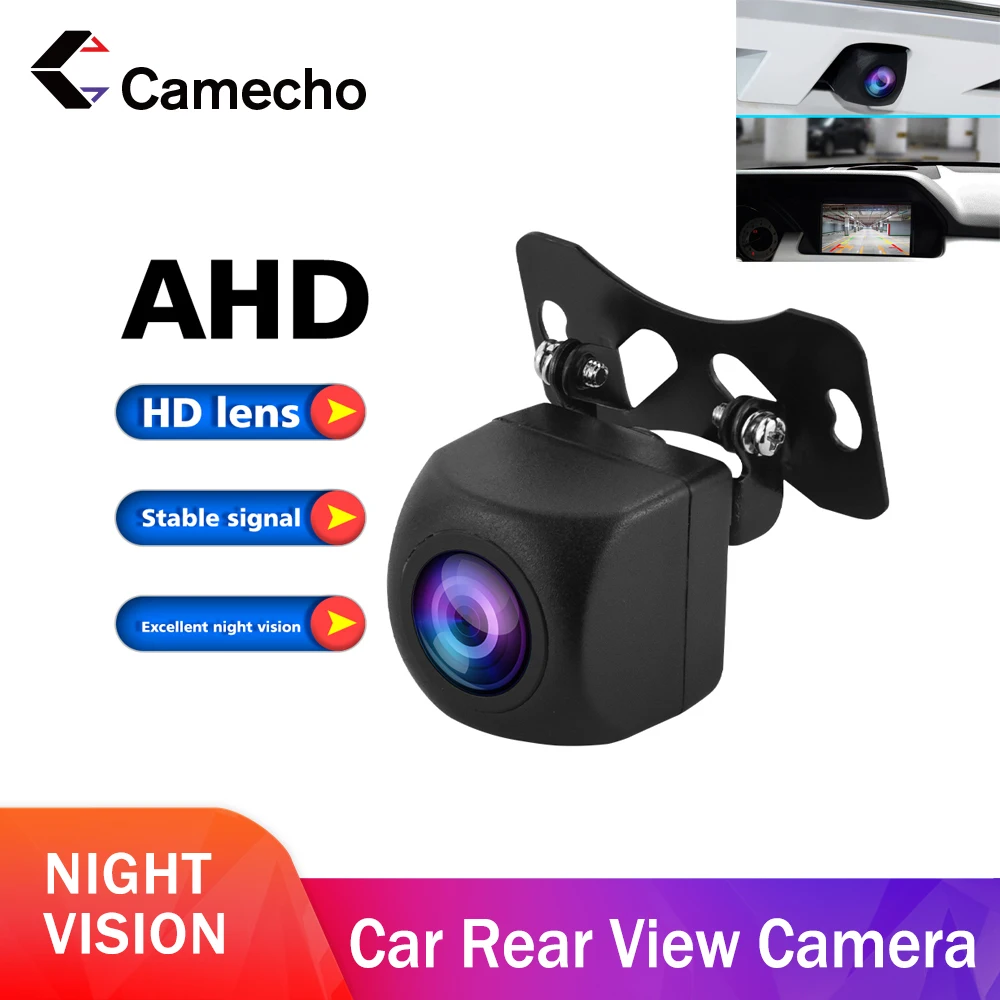 

Camecho Car Vehicle AHD Rear view Reverse Camera Reversing Camera IP68 Night Vision Universal AHD Parking Cam for Car Radio