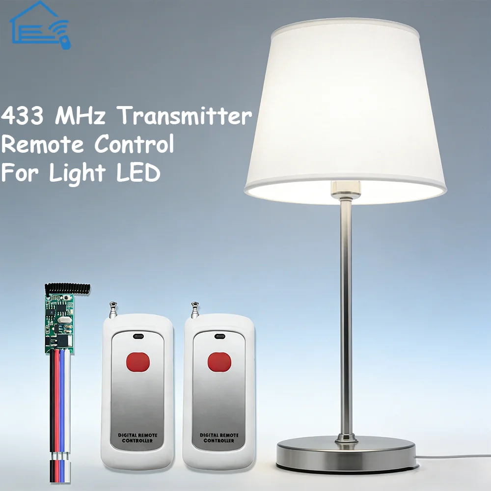 433 MHz Wireless Remote Control Switch Receiver Module 3.6V 12V 24V and 433 MHz Transmitter Remote Control For Light LED
