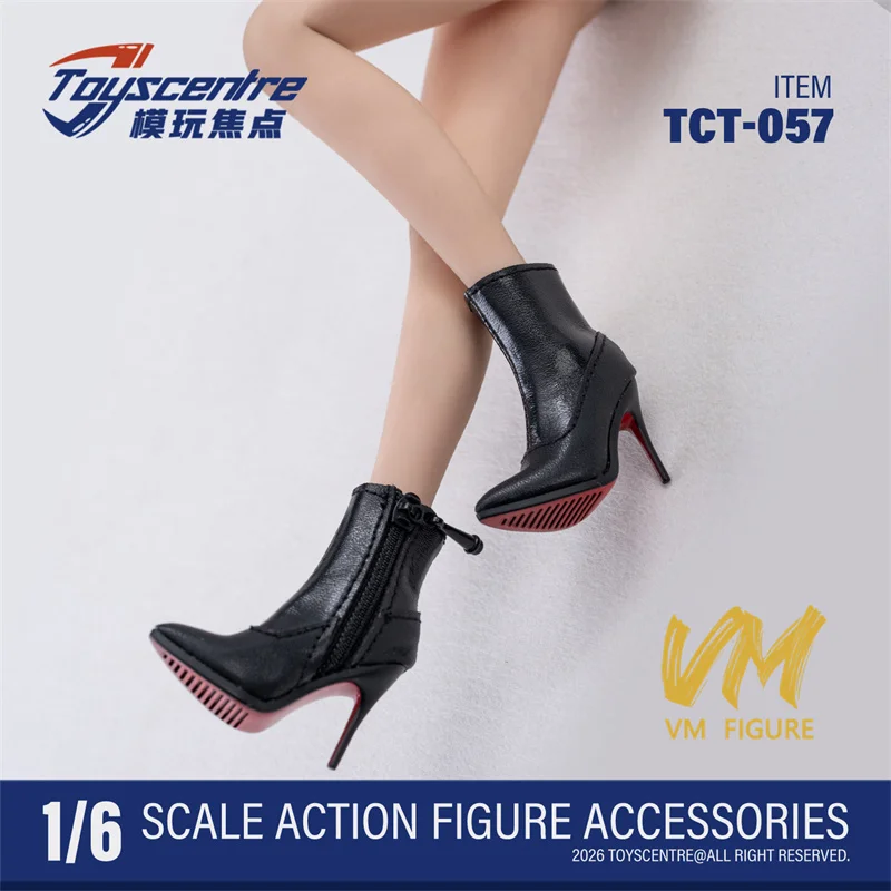 

TCT-057 1/6 Pointed Toe Stiletto High-Heel Boots Short Boot High-Heel Shoes Model Fit 12" Female Soldier Action Figure Body Doll