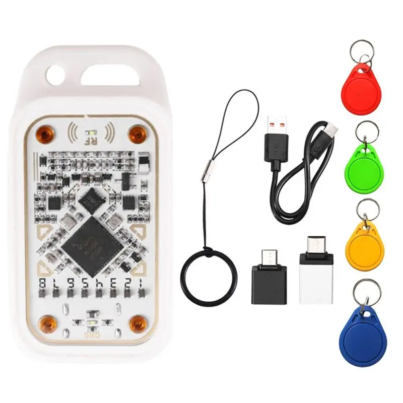 B27B Chameleon V3.0 RFID Smart Chip Emulator Reader 125K 13.56Mhz ID IC Smart Card Tag Copyer Read Writer +4XUID Keychain
