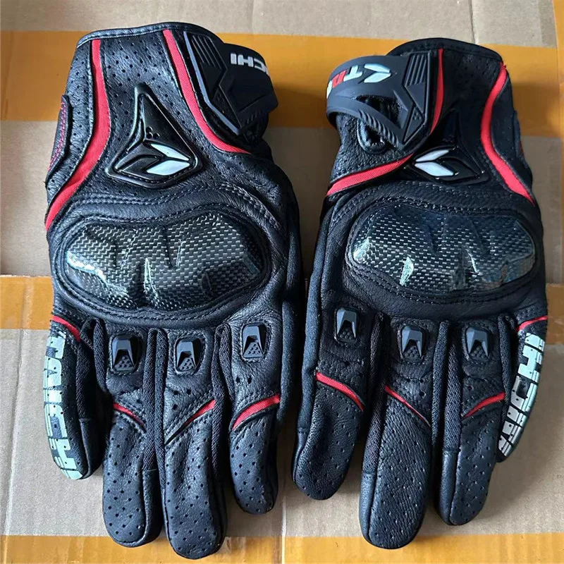 Frühling Herbst Atmungsaktive Leder Motorrad Handschuhe 391 390 Männer Outdoor Motocross Motorrad Reiten Handschuh Guantes Moto – Detail 4