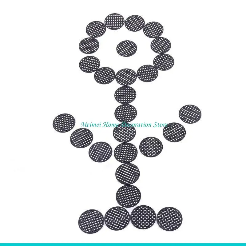 H7BF 100 PCS Plastic Garden Flower Pot Pad Hole Mesh Gasket Round for Plant Pot