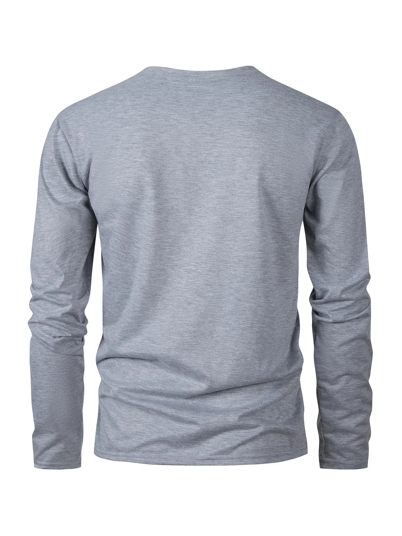Herren-Langarm-T-Shirts, lässige T-Shirts mit Rundhalsausschnitt, feuchtigkeitsableitende T-Shirts, Herren-Oberteile, Sport-T-Shirts für Herren, bequem und vielseitig. – Detail 5