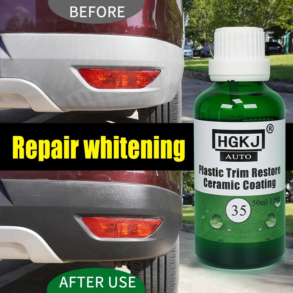 renovador plastico coche HGKJ-agente revitalizador de revestimiento cerámico, 35 piezas de plástico para restauración, crema restauradora, lavado de coches