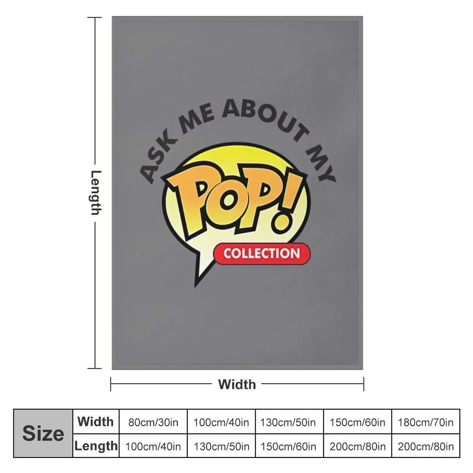 Ask Me About my Pop! Collection T-Shirt Throw Blanket Picnic Hairys Blankets