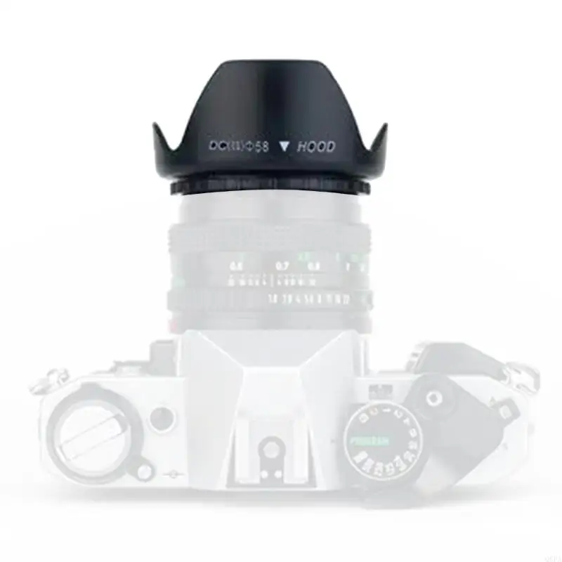 58 مللي متر عدسة هود لكانون EOS 1300D 800D 850D 77D 80D 100D 200D 250D 550D 600D 650D 700D 750D 760D 1000D 1100D 1200D 18-55 مللي متر