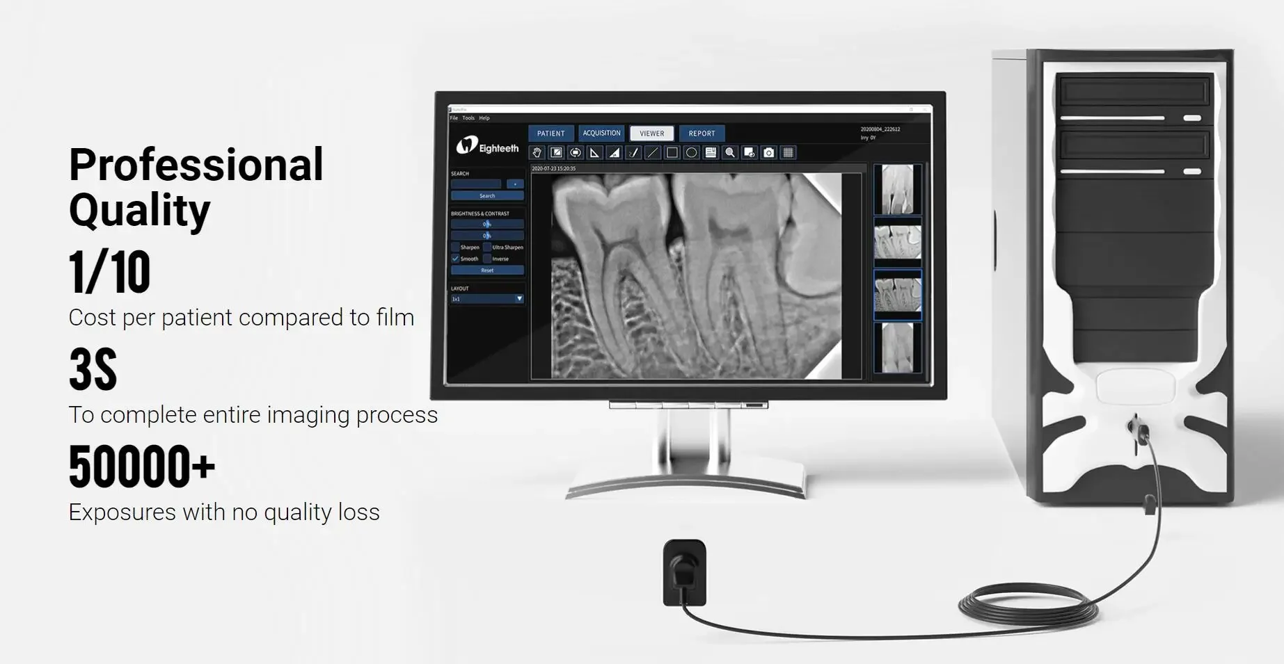 dent Sensor Nanopix 1 / Nanopix 2 X-ray Imaging System CMOS APS dent Sensor X-Ray Image Digital System for dentist