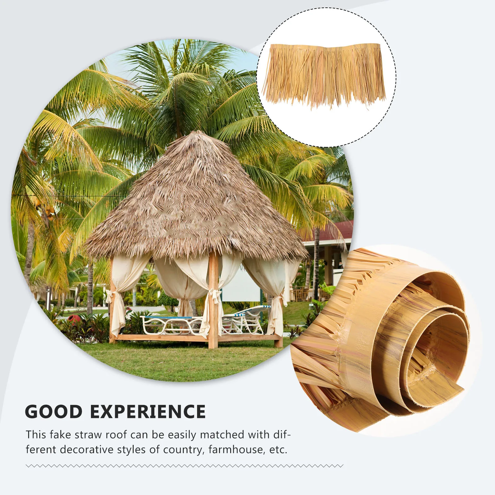 

Artificial Thatch Roofing Natural Design Realistic Shape Color Essential DIY Landscaping Props Simulation Straw Roof