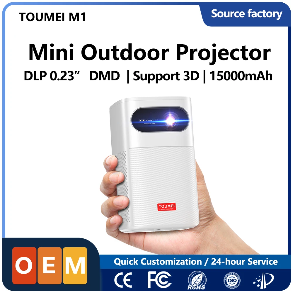 Customizable Logo 1080P Built-in Battery HDR10+ Android Portable Mini HD Projector For Distributor Wanted