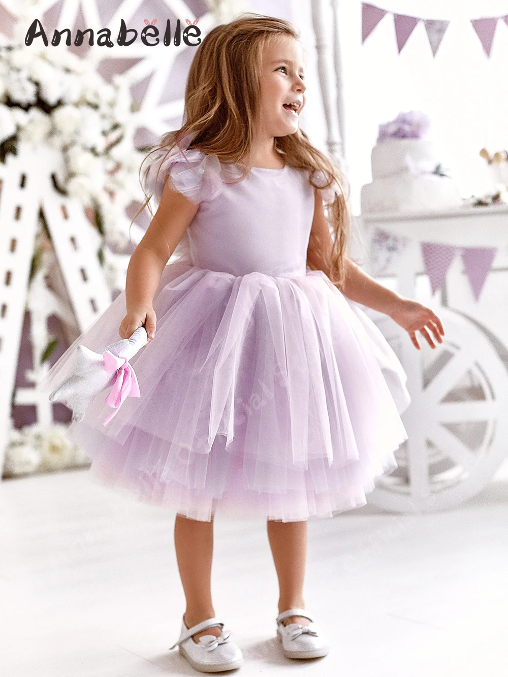 

Annabelle Girl Wedding Party Dress A-Line Flower Girl Dresses for Wedding O-Neck News Fashion Dress Girl Birthday Party