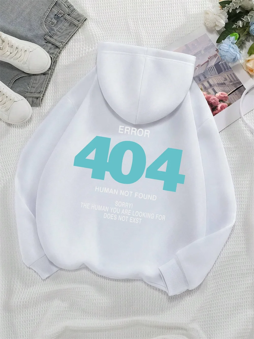 Error 404 Human Not Found sorry! Women\'s Hooded Fashion S-XXXL Hoodies Sweatshirts Hip Hop Streetwear Loose Pullover Punk Tops