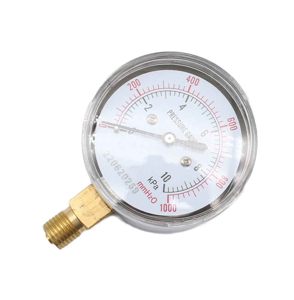 

F5 Diaphragm Pressure Gauge YE60 10KPa Gas Meter Overpressure Protected Micropressure Meter Kpa Meter