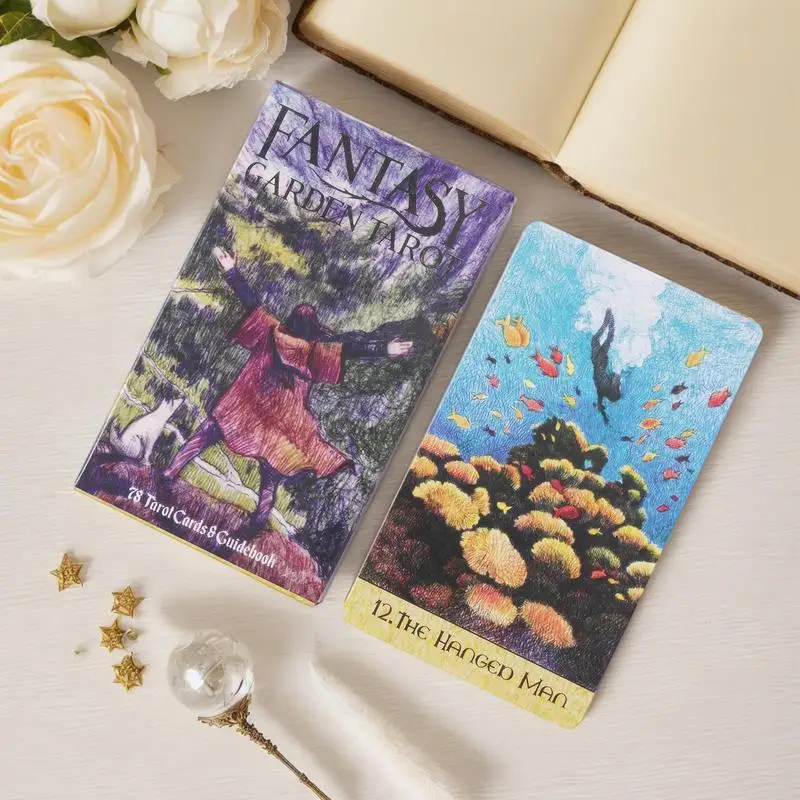 Fantasy Garden Tarot A 78-Card Deck Leisure Entertainment Game Card Family Gathering Divination Board Playing Games