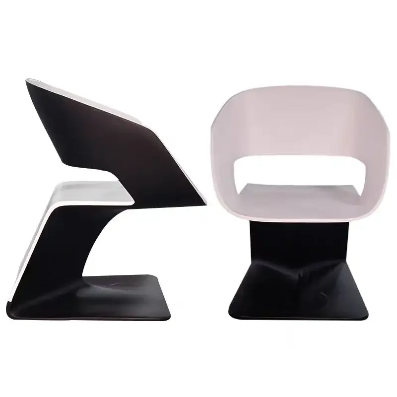 

Nordic style high quality fiberglass home furniture Modern living room lounge chairs Restaurant hotel use with Ottoman