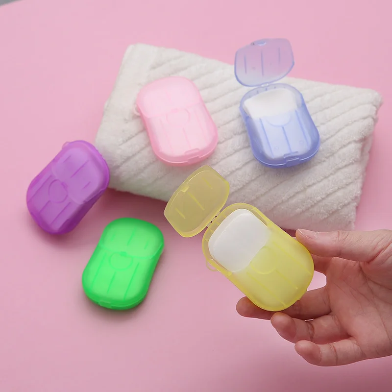 20pcs Simple Hand Washing and Bath Tablets Soap Paper Travel Outdoor Soap Tablets Portable Soap Tablets Disposable Portable Soap