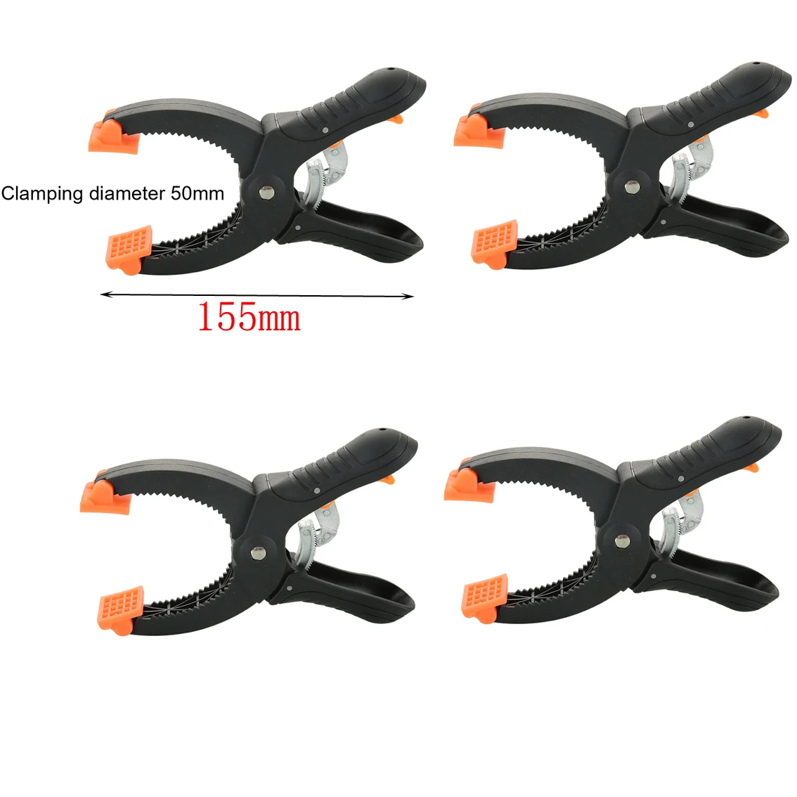 4PCS Ratcheting Clamps Set 6 8 Inch Grip Jaw Clamp For Woodworking Fixed Spring Retainer Strong Clamping Force Hand Tool