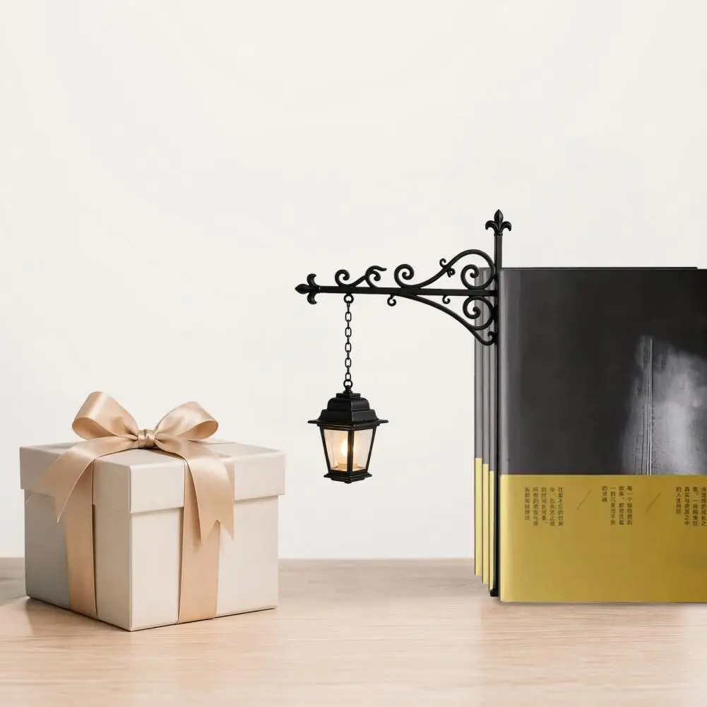 Bookshelf Lamp Library Lantern Light Library Lantern Bookshelf Light Vintage Reading Nook Led Night Lamp Decorative Wooden