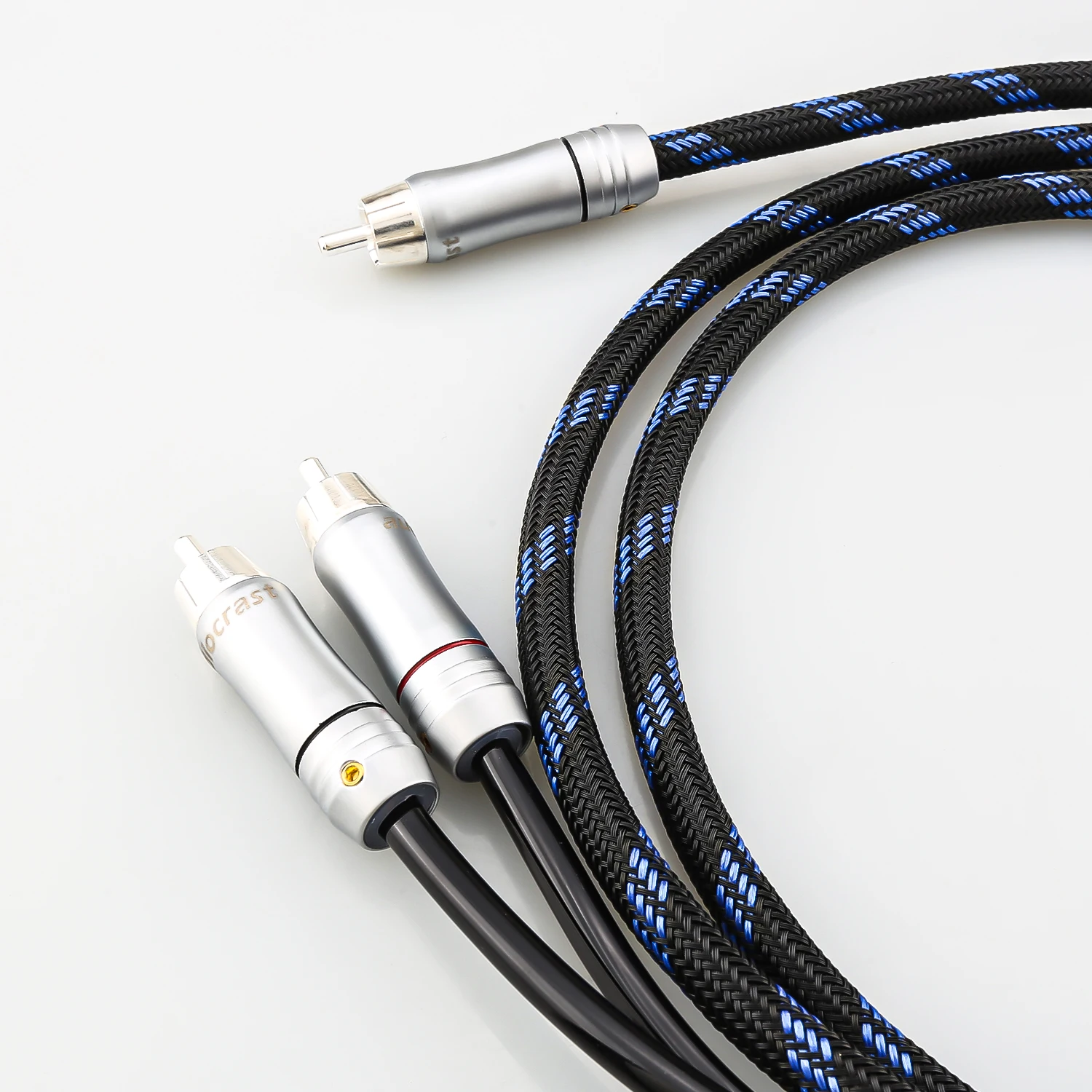 HIFI 0.5m,1m,1.5m,2m,3m,5m Subwoofer Y Cable  RCA  1 Male to 2 Male Audio cable