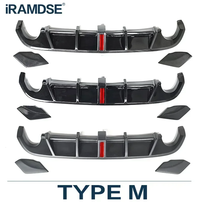 Rear Diffuser for Volkswagen Golf MK6 GTI 2008-2013 Glossy Black Car Body Kit Lip Bumper Spoiler Plastic Splitter
