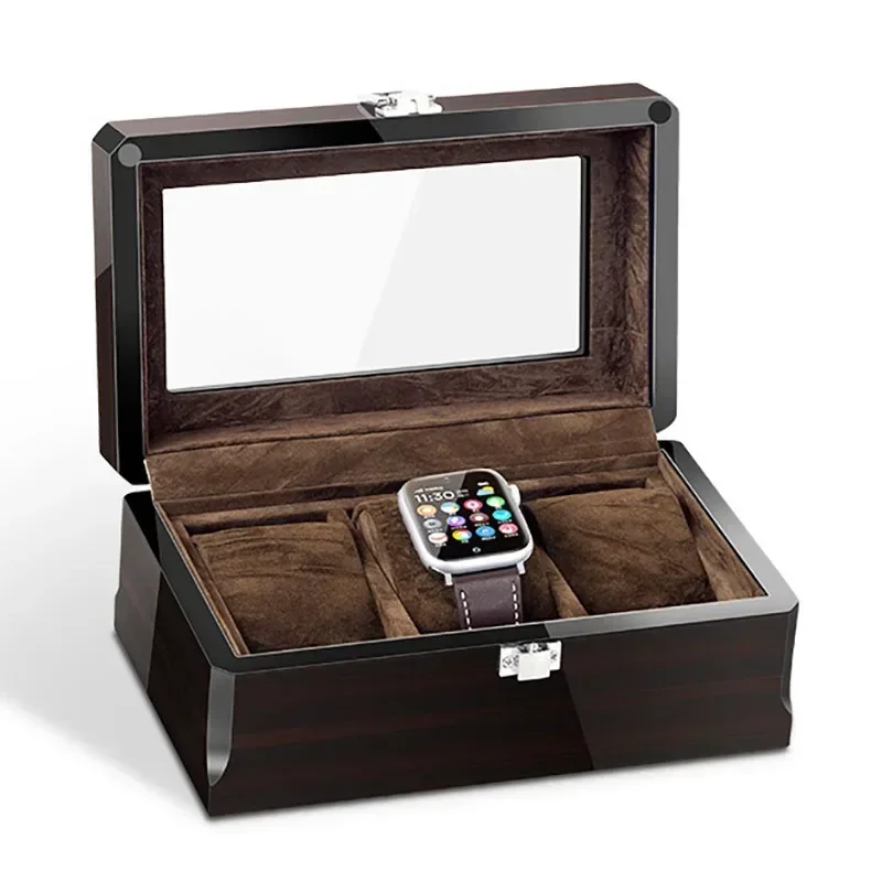 Wood Watch Box Organizer for Men Luxury Wooden Watch Boxes Storage Mechanical Wrist Watches Display Case Containers Casket image 4